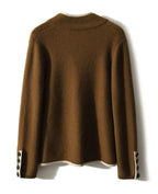Marlowe Elegant Wool Contrast Trim Cardigan