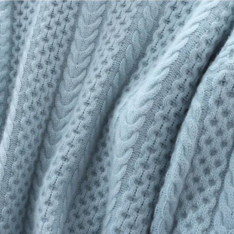 Lenora Oversized Textured Cable Knit Turtleneck Sweater