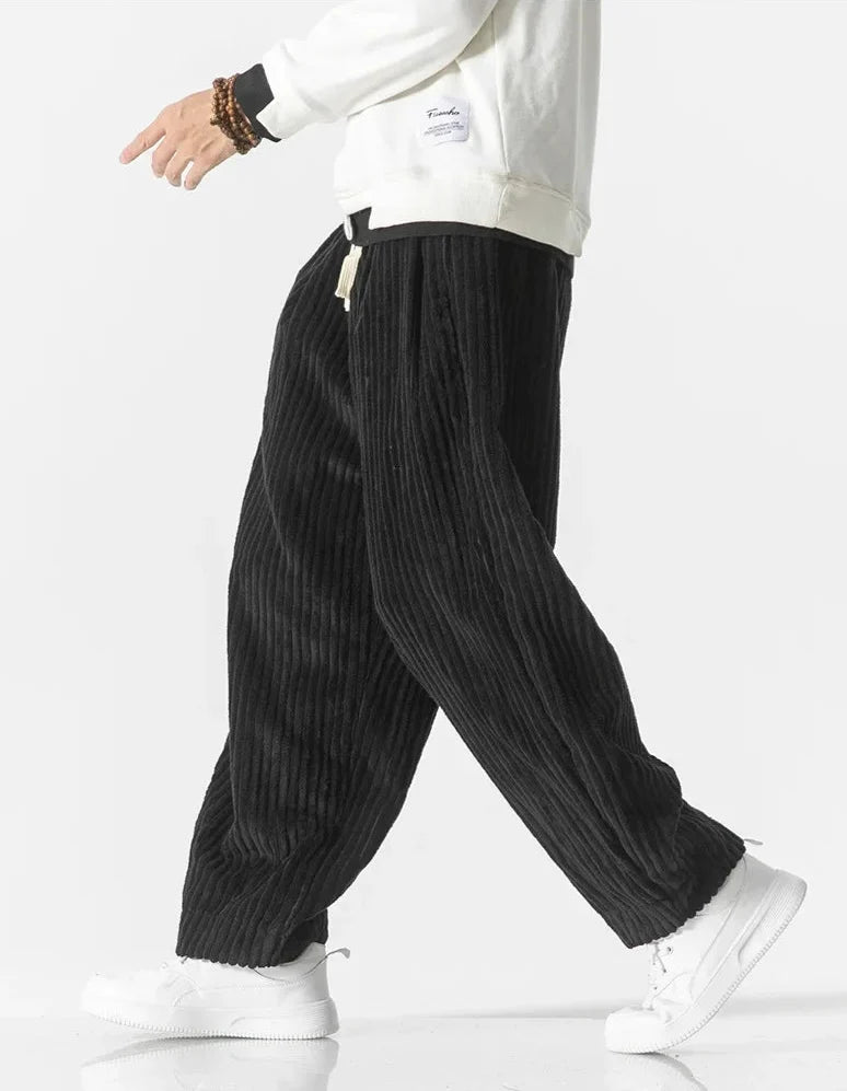 Everett Men’s Streetwear Wide Wale Corduroy Sweats