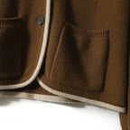 Marlowe Elegant Wool Contrast Trim Cardigan