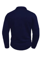 Weston Textured Long-Sleeve Polo Sweater