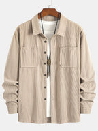 Wesley Lightweight Casual Corduroy Shirt Jacket