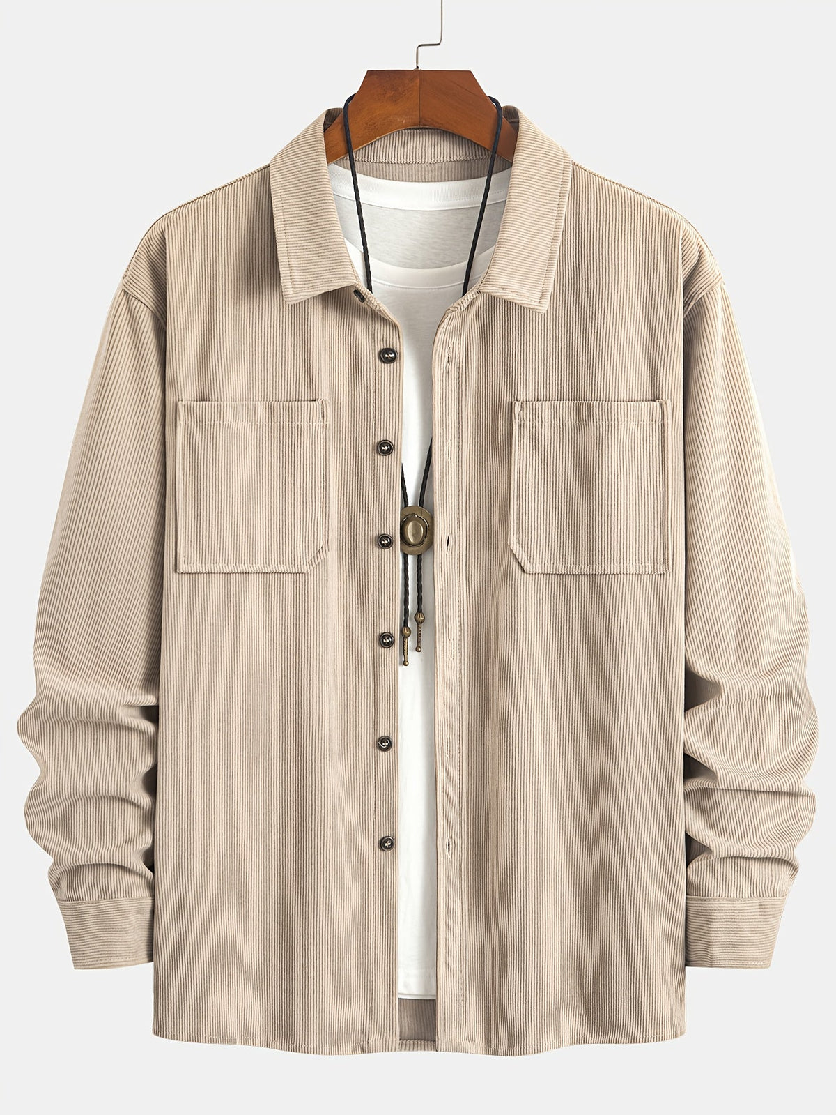 Wesley Lightweight Casual Corduroy Shirt Jacket