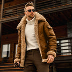 Harrison Men’s Shearling Leather Aviator Jacket