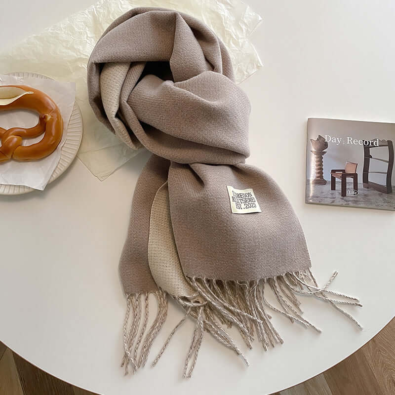 Ophelia Soft Reversible Two Tone Winter Scarf