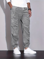 Grayson Men’s Stylish Corduroy Cargo Joggers