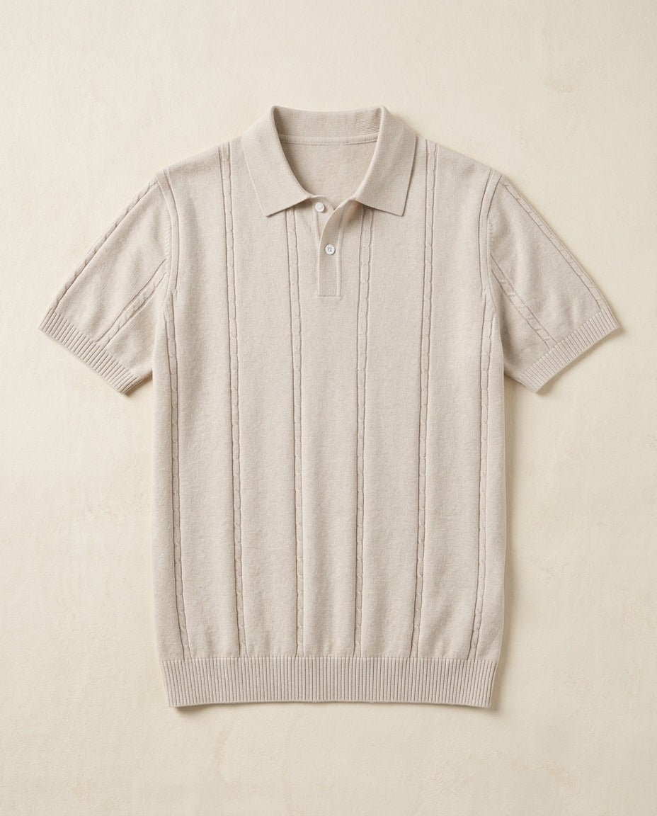 Bayside Cable-Knit Polo