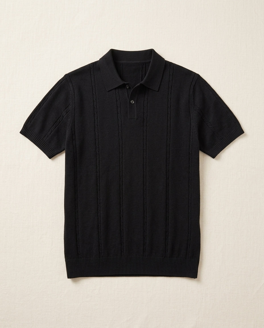 Bayside Cable-Knit Polo