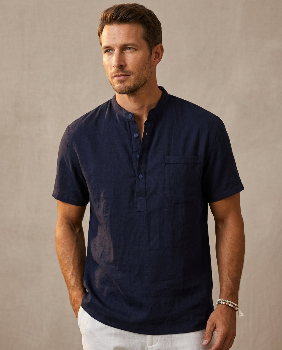 Oslo Cotton Linen Henley