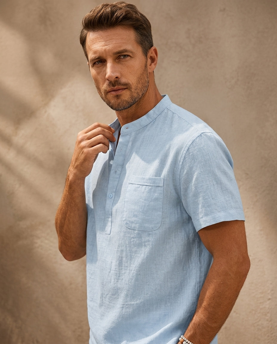 Oslo Cotton Linen Henley