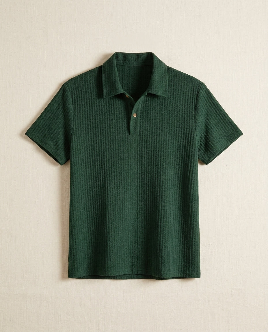 Loro Waffle-Knit Polo
