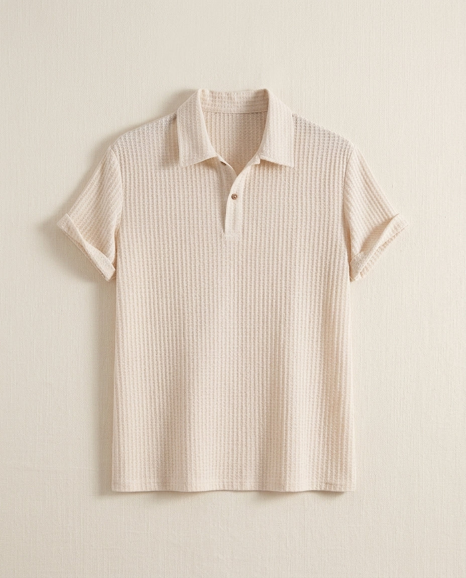 Loro Waffle-Knit Polo