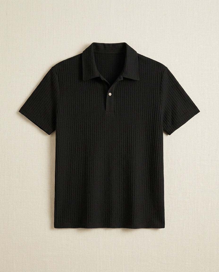 Loro Waffle-Knit Polo