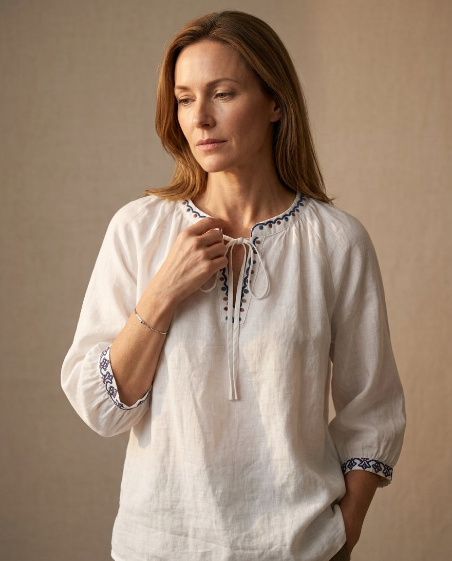 Ella Linen Blouse