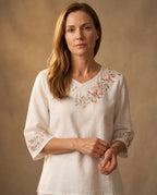 Ana Cotton Linen Blouse