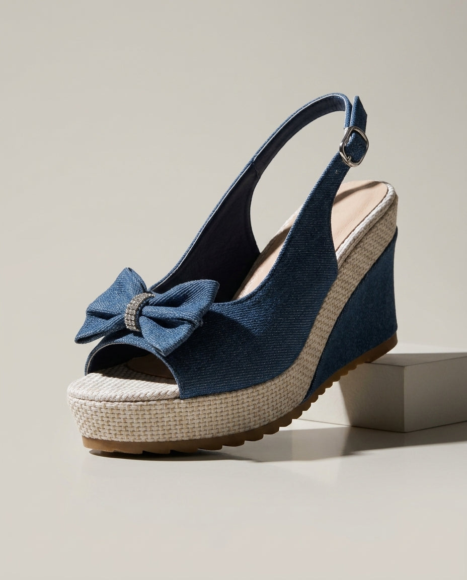 Celina Crystal Bow Wedges