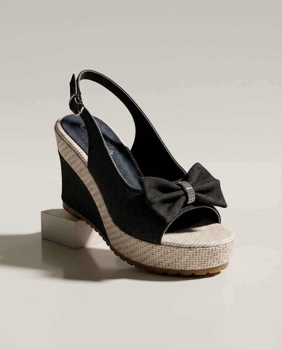 Celina Crystal Bow Wedges