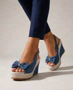 Celina Crystal Bow Wedges