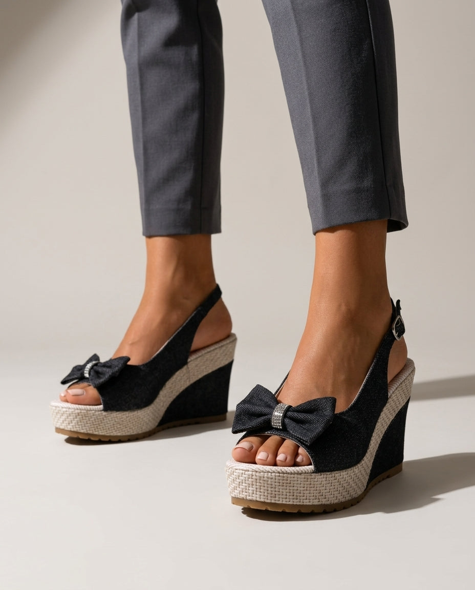 Celina Crystal Bow Wedges