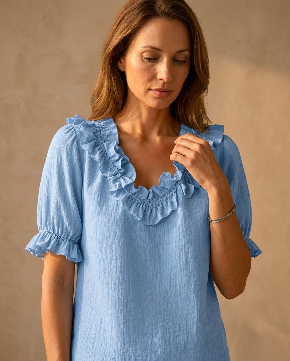 Rea Ruffle Blouse