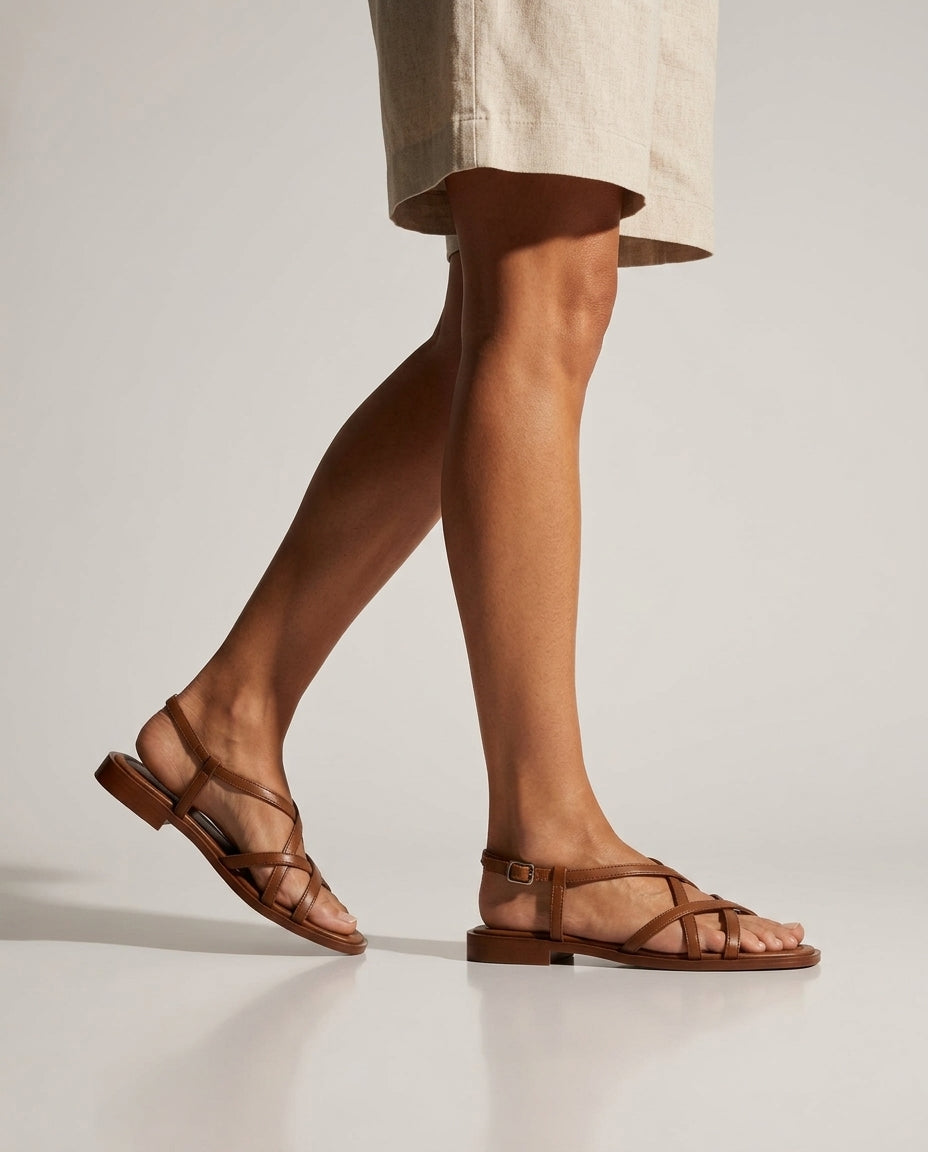 Allegra — Italian Leather Strap Sandal