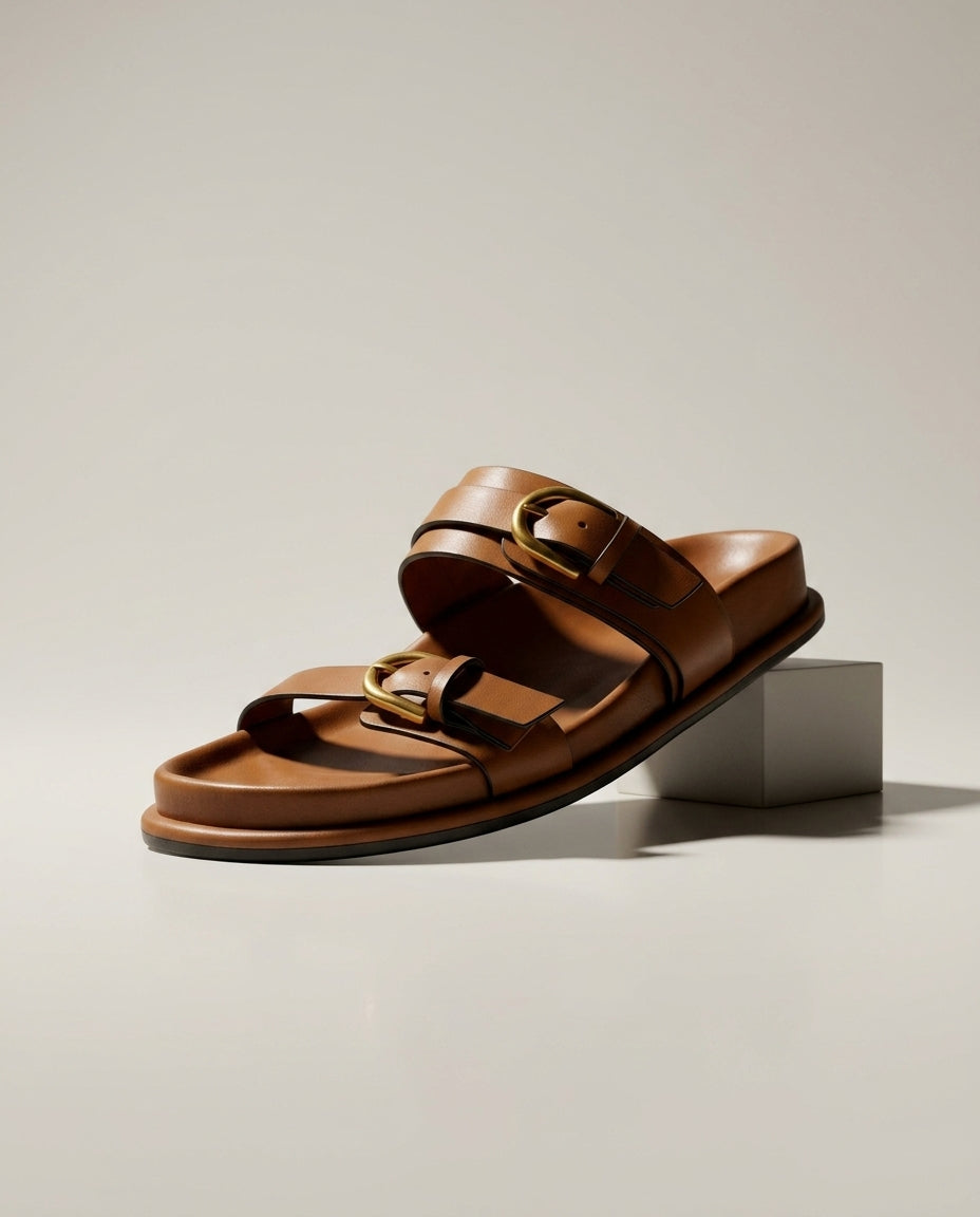 Lucia — Leather Buckle Slide