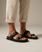 Lucia — Leather Buckle Slide