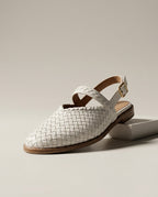 Carlotta — Woven Leather Slingback Flat