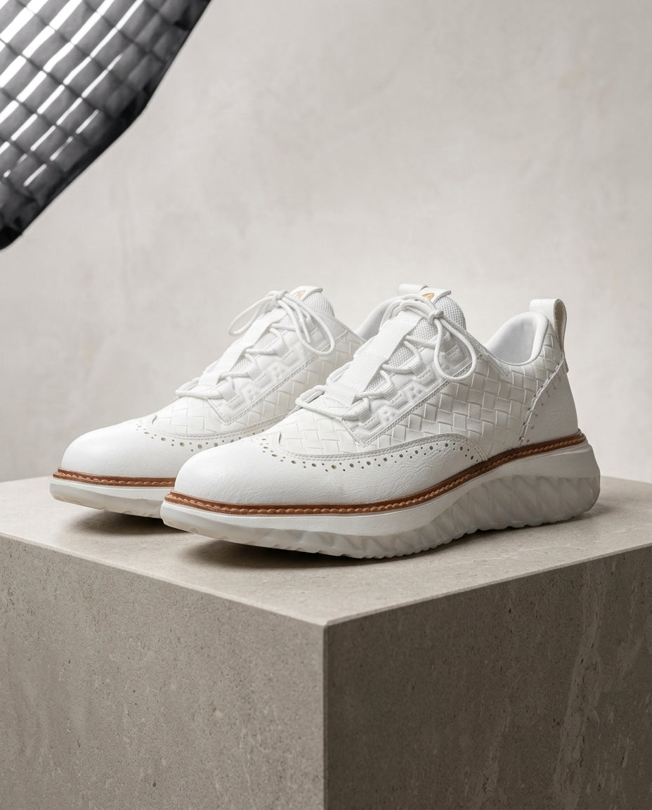 Marlowe Woven Leather Sneaker