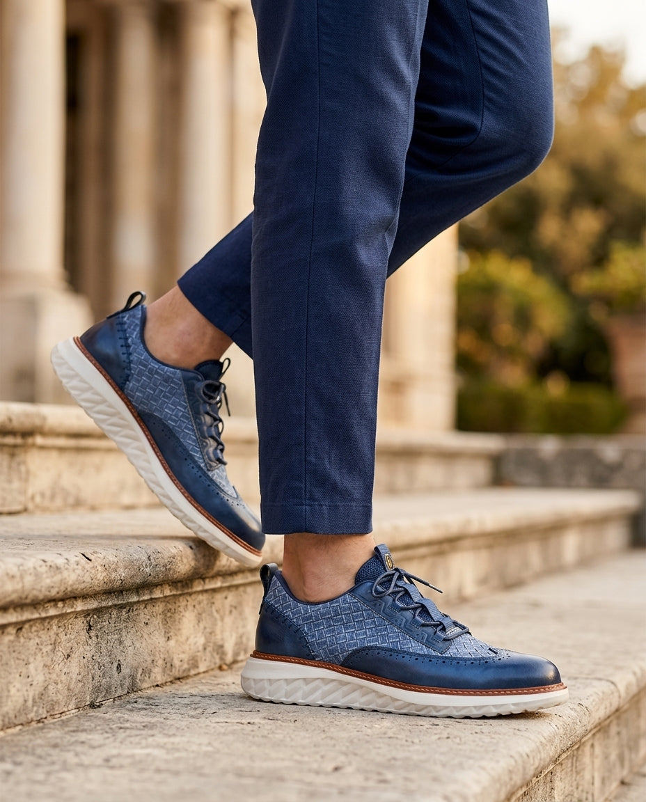 Marlowe Woven Leather Sneaker