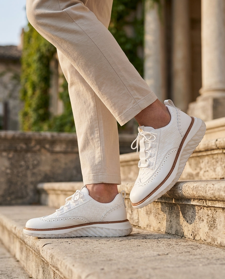 Marlowe Woven Leather Sneaker
