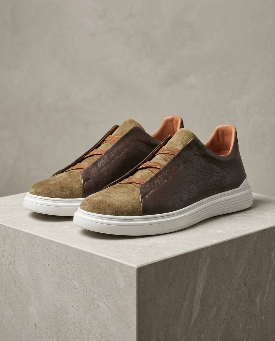 Charles Leather Suede Sneaker