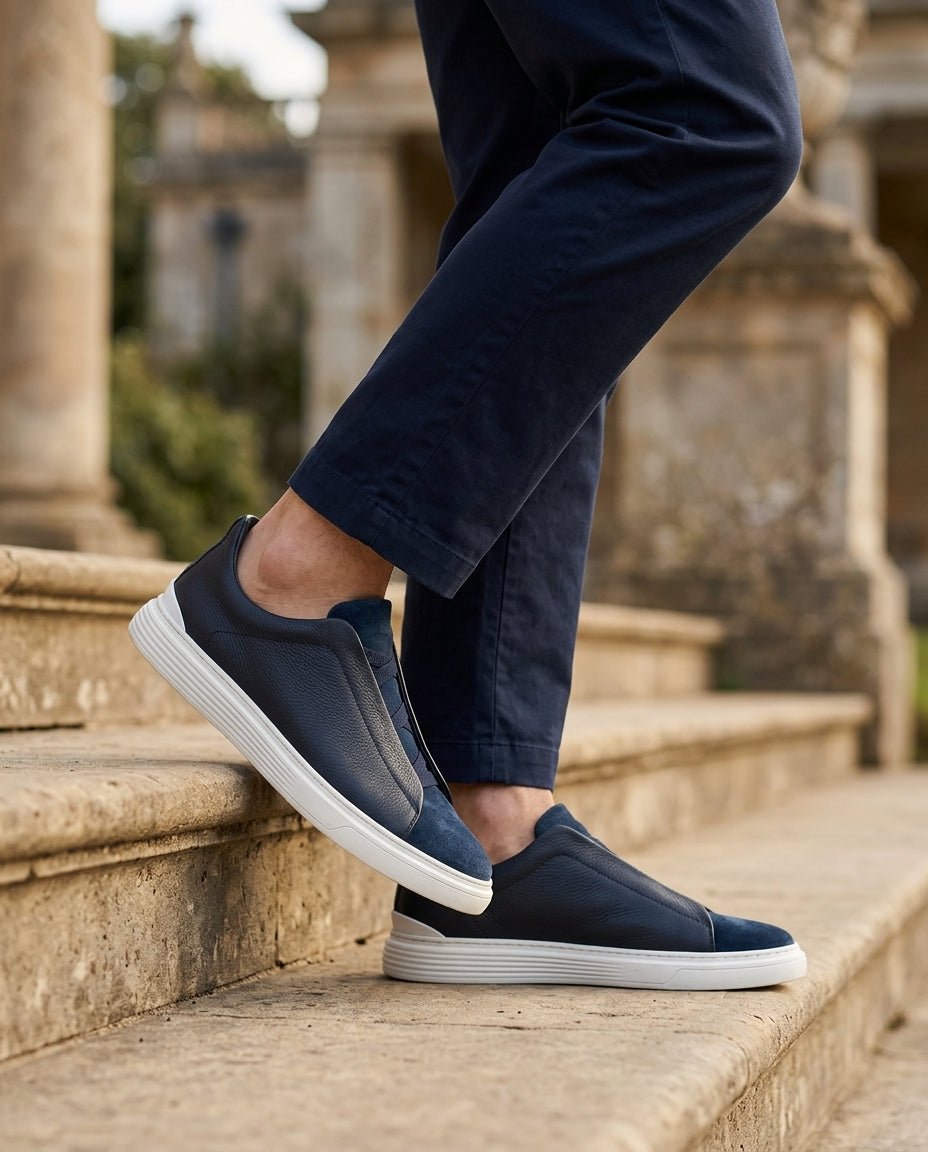 Charles Leather Suede Sneaker