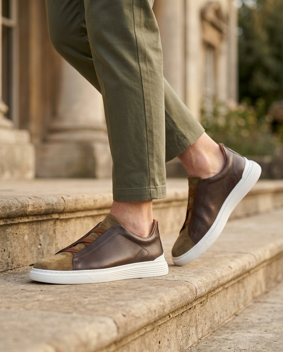 Charles Leather Suede Sneaker