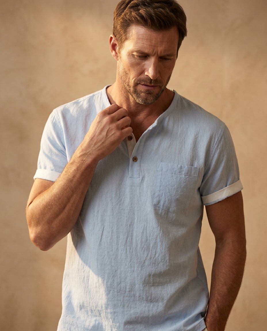 Sawyer Cotton Linen Henley