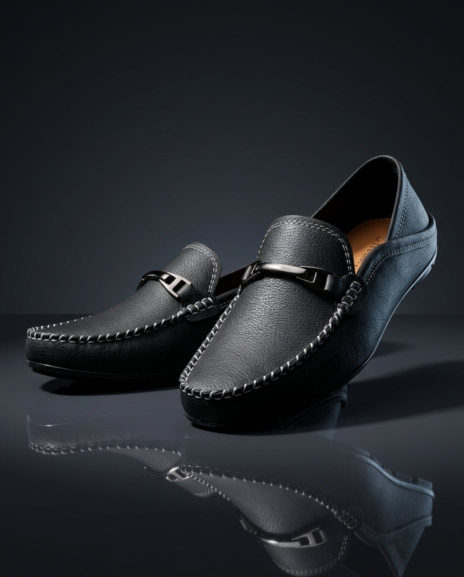 Como Men's Cushioned Leather Driving Loafers