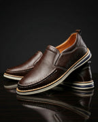 Amalfi Men's Cushioned Genuine Leather Slip On Loafers