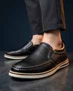 Amalfi Men's Cushioned Genuine Leather Slip On Loafers