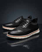 Ashford Men's Cushioned Leather Dress Sneakers