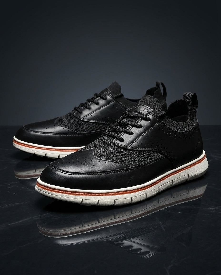 Ashford Men's Cushioned Leather Dress Sneakers