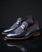 Wexford Men's Cushioned Leather Canvas Loafers