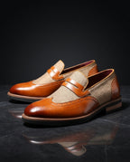 Wexford Men's Cushioned Leather Canvas Loafers