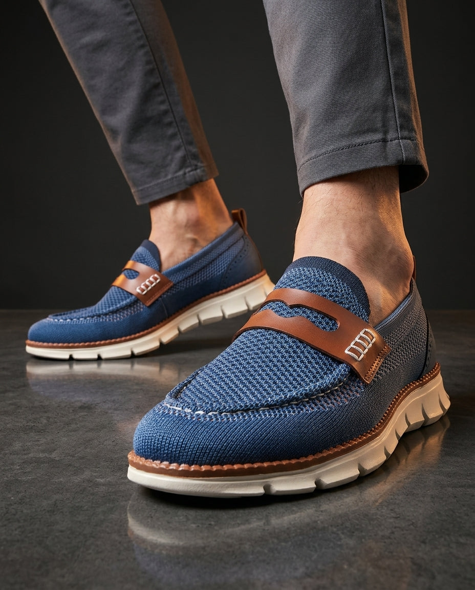 Langley Men's Orthopedic Mesh Slip On Loafers