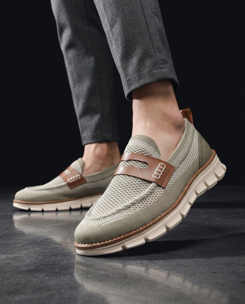 Langley Men's Orthopedic Mesh Slip On Loafers
