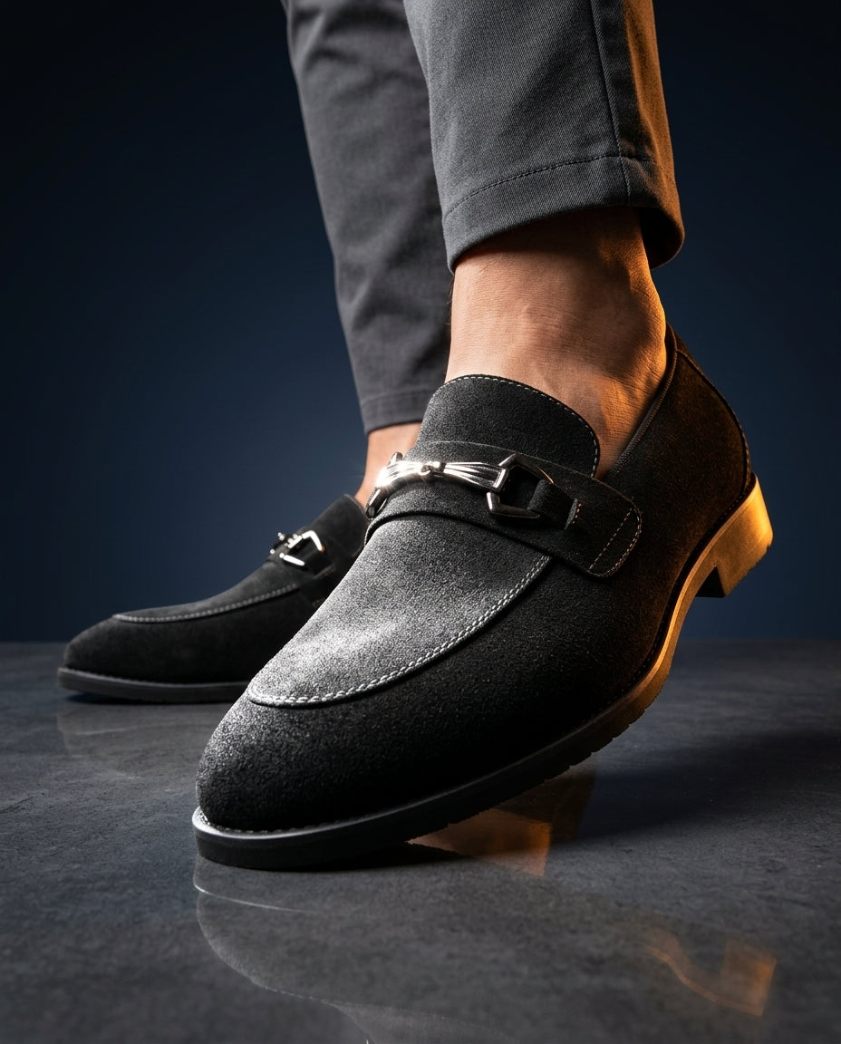 Kingsley Men's Lightweight Leather Slip On Loafers