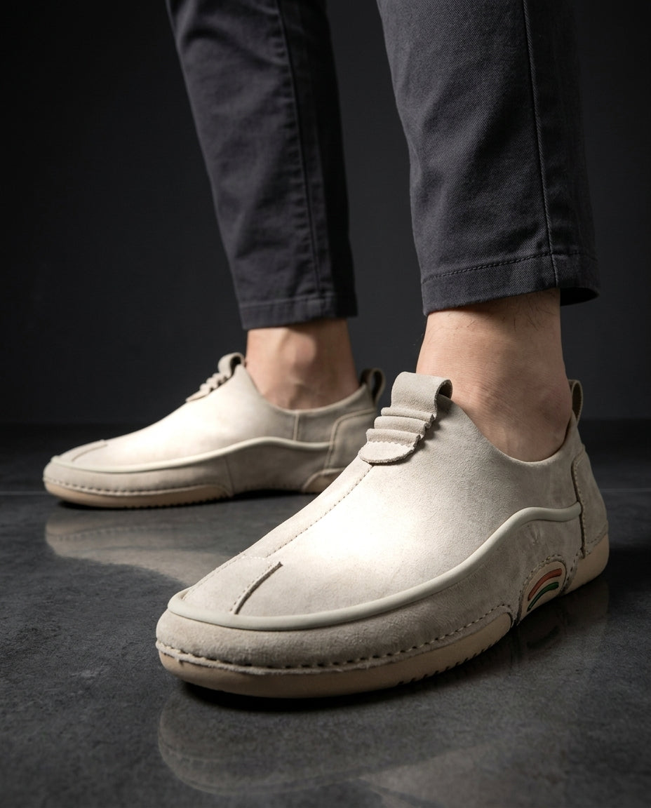 Bristol Men's Cushioned Suede Slip On Sneakers