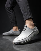 Bristol Men's Cushioned Suede Slip On Sneakers