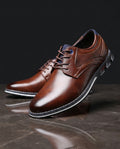 Pembrook Men's Lightweight Leather Lace Up Derby Shoes