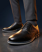 Pembrook Men's Lightweight Leather Lace Up Derby Shoes