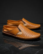 Lucca Men's Cushioned Perforated Leather Sandals